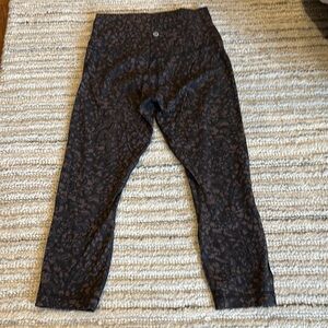 Lululemon Athletica Brown Patterned Leggings